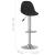 Scaune de bar, 2 buc., negru, material textil GartenMobel Dekor