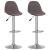 Scaune de bar, 2 buc., gri taupe, material textil GartenMobel Dekor