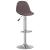 Scaune de bar, 2 buc., gri taupe, material textil GartenMobel Dekor