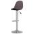 Scaune de bar, 2 buc., gri taupe, material textil GartenMobel Dekor