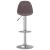 Scaune de bar, 2 buc., gri taupe, material textil GartenMobel Dekor