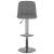 Scaune de bar, 2 buc., gri deschis, material textil GartenMobel Dekor