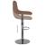Scaune de bar, 2 buc., maro, material textil GartenMobel Dekor
