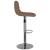 Scaune de bar, 2 buc., maro, material textil GartenMobel Dekor