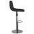 Scaune de bar, 2 buc., negru, material textil GartenMobel Dekor
