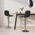 Scaune de bar, 2 buc., negru, material textil GartenMobel Dekor
