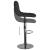 Scaune de bar, 2 buc., negru, material textil GartenMobel Dekor