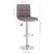 Scaun de bar, gri taupe, material textil GartenMobel Dekor