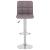 Scaun de bar, gri taupe, material textil GartenMobel Dekor
