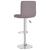 Scaun de bar, gri taupe, material textil GartenMobel Dekor