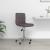 Scaun de birou pivotant, gri taupe, material textil GartenMobel Dekor