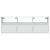 Comodă TV de perete cu lumini LED, alb, 130x31x45 cm GartenMobel Dekor