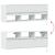 Comodă TV de perete cu lumini LED, alb, 130x31x45 cm GartenMobel Dekor