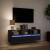 Dulap TV de perete cu lumini LED negru 130x31x45 cm GartenMobel Dekor