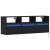 Dulap TV de perete cu lumini LED negru 130x31x45 cm GartenMobel Dekor