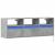 Comodă TV de perete cu lumini LED, gri beton, 130x31x45 cm GartenMobel Dekor