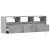 Comodă TV de perete cu lumini LED, gri beton, 130x31x45 cm GartenMobel Dekor