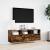 Comodă TV de perete cu lumini LED, stejar fumuriu, 130x31x45 cm GartenMobel Dekor
