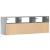 Comodă TV de perete cu lumini LED, gri sonoma, 130x31x45 cm GartenMobel Dekor