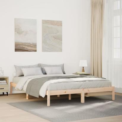 Cadru pat foarte lung fără saltea, 160x210 cm, lemn masiv pin GartenMobel Dekor