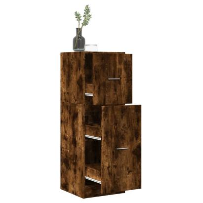 Dulap de farmacie stejar fumuriu, 40x41x118 cm, lemn prelucrat GartenMobel Dekor
