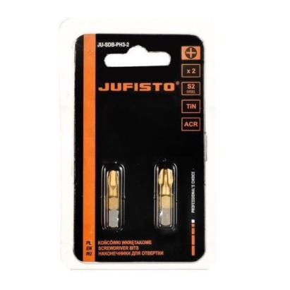 Set varfuri, biti, PH2, 1/4", 2 buc, PH2x25 mm, Jufisto GartenVIP DiyLine