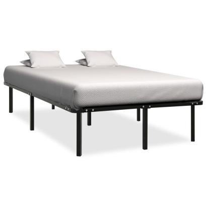 Cadru de pat, negru, 140 x 200 cm, metal GartenMobel Dekor