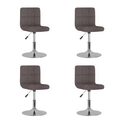 Scaune de bucătărie pivotante, 4 buc., gri taupe, textil GartenMobel Dekor