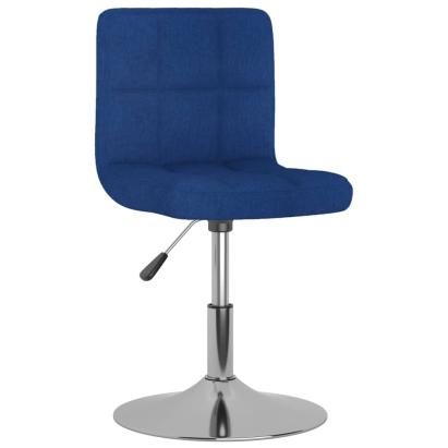 Scaun de bucătărie pivotant, albastru, material textil GartenMobel Dekor