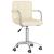 Scaun de bucătărie pivotant, crem, material textil GartenMobel Dekor
