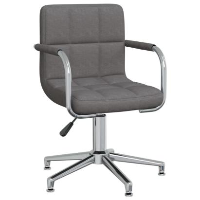 Scaun de bucătărie pivotant, gri închis, textil GartenMobel Dekor