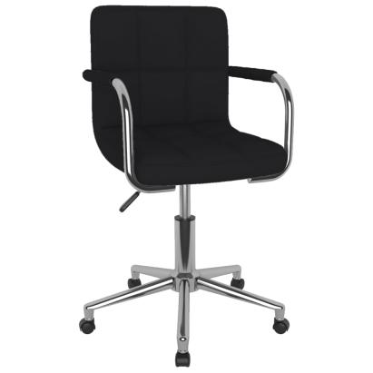 Scaun de bucătărie pivotant, negru, textil GartenMobel Dekor