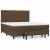 Pat box spring cu saltea, maro închis, 160x200 cm, textil GartenMobel Dekor
