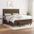 Pat box spring cu saltea, maro închis, 160x200 cm, textil GartenMobel Dekor