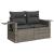 Set mobilier grădină cu perne, 6 piese, gri, poliratan GartenMobel Dekor