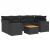 Set canapele de grădină cu perne, 7 piese, negru, poliratan GartenMobel Dekor
