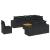 Set mobilier de grădină cu perne, 9 piese, negru, poliratan GartenMobel Dekor