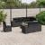 Set mobilier de grădină cu perne, 9 piese, negru, poliratan GartenMobel Dekor