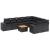 Set canapele de grădină cu perne, 10 piese, negru, poliratan GartenMobel Dekor