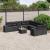 Set canapele de grădină cu perne, 11 piese, negru, poliratan GartenMobel Dekor