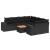 Set mobilier de grădină cu perne, 9 piese, negru, poliratan GartenMobel Dekor