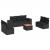 Set mobilier de grădină cu perne, 8 piese, negru, poliratan GartenMobel Dekor