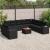 Set canapele de grădină cu perne, 11 piese, negru, poliratan GartenMobel Dekor