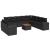 Set canapele de grădină cu perne, 11 piese, negru, poliratan GartenMobel Dekor