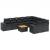 Set canapele de grădină cu perne, 10 piese, negru, poliratan GartenMobel Dekor