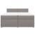 Pat box spring cu saltea, gri taupe, 200x200 cm, textil GartenMobel Dekor