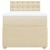 Pat box spring cu saltea, crem, 80x200 cm, textil GartenMobel Dekor