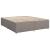 Pat box spring cu saltea, gri taupe, 200x200 cm, textil GartenMobel Dekor