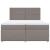 Pat box spring cu saltea, gri taupe, 200x200 cm, textil GartenMobel Dekor