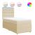 Pat box spring cu saltea, crem, 80x200 cm, textil GartenMobel Dekor